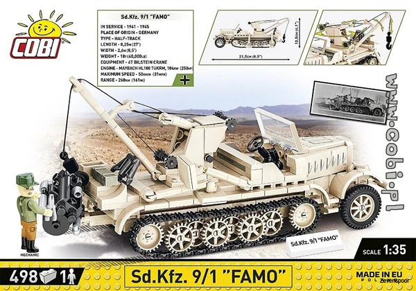 2281 Cobi Bouw Sets Sd.Kfz. 9/1 Famo 2 2281 Cobi Bouw Sets Sd.Kfz. 9/1 Famo - Afbeelding 2