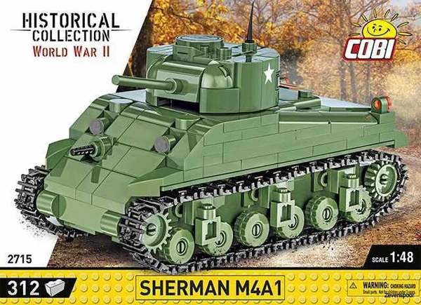 2715 Cobi WWII SHERMAN M4A1 1 2715 Cobi WWII SHERMAN M4A1