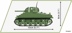 2715 Cobi WWII SHERMAN M4A1 14 2715 Cobi WWII SHERMAN M4A1 -Kinderspeelgoedwinkel CO2715 6