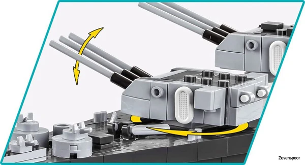 4836 Cobi WWII IOWA-CLASS BATTLESHIP- EXECUTIVE EDITION 4 4836 Cobi WWII IOWA-CLASS BATTLESHIP- EXECUTIVE EDITION - Afbeelding 4