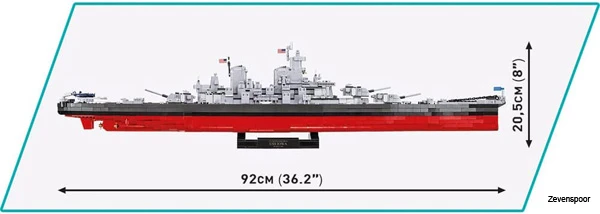 4836 Cobi WWII IOWA-CLASS BATTLESHIP- EXECUTIVE EDITION 6 4836 Cobi WWII IOWA-CLASS BATTLESHIP- EXECUTIVE EDITION - Afbeelding 6